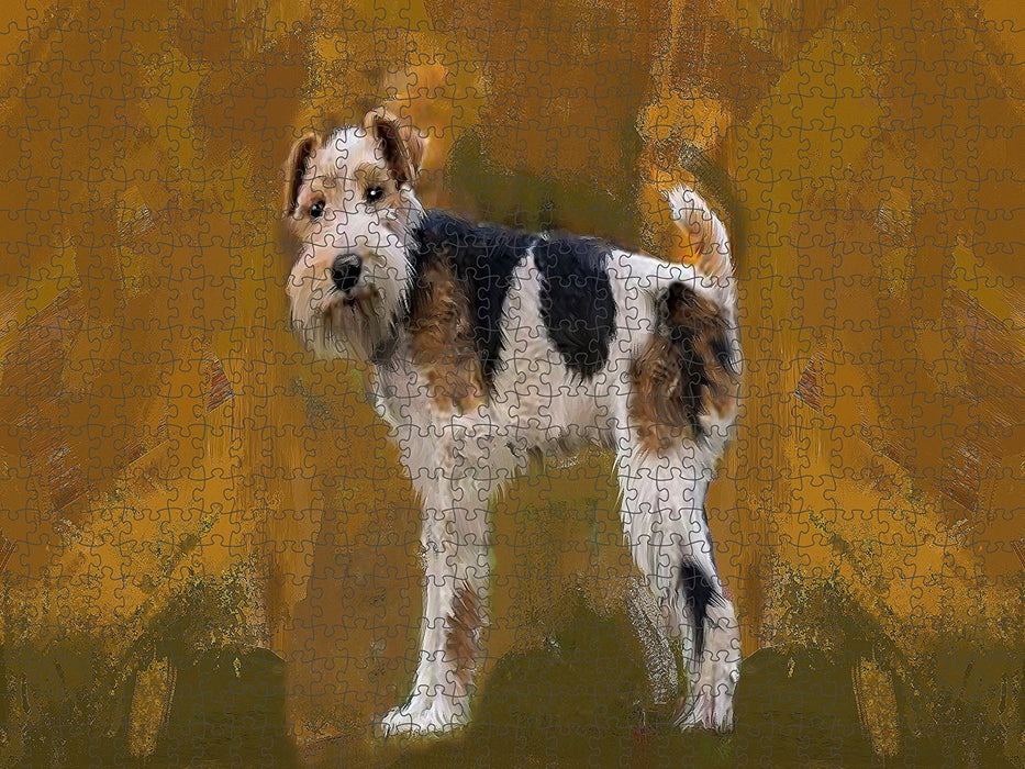 Wire Hair Fox Terrier Dog Puzzle with Photo Tin PUZL49176