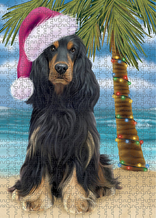 Summertime Cocker Spaniel Dog on Beach Christmas Puzzle with Photo Tin PUZL1227