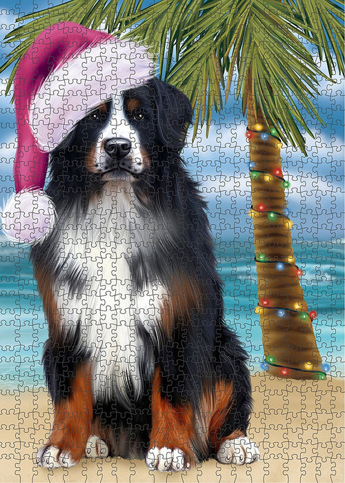 Summertime Bernese Mountain Dog on Beach Christmas Puzzle  PUZL1155