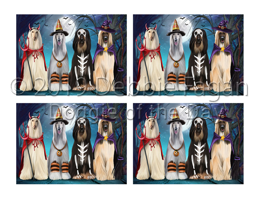 Halloween Trick or Teat Afghan Hound Dogs Placemat