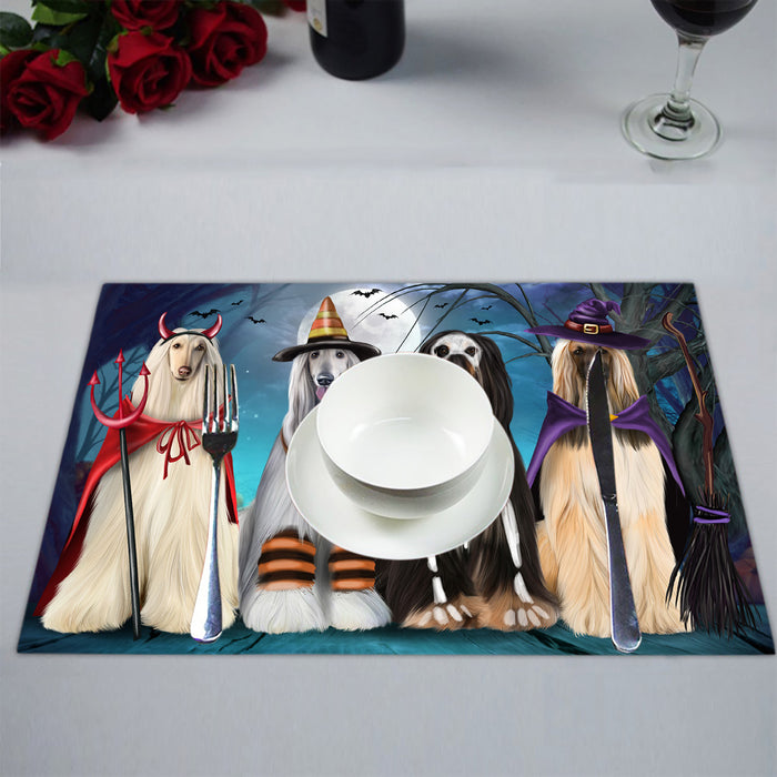 Halloween Trick or Teat Afghan Hound Dogs Placemat