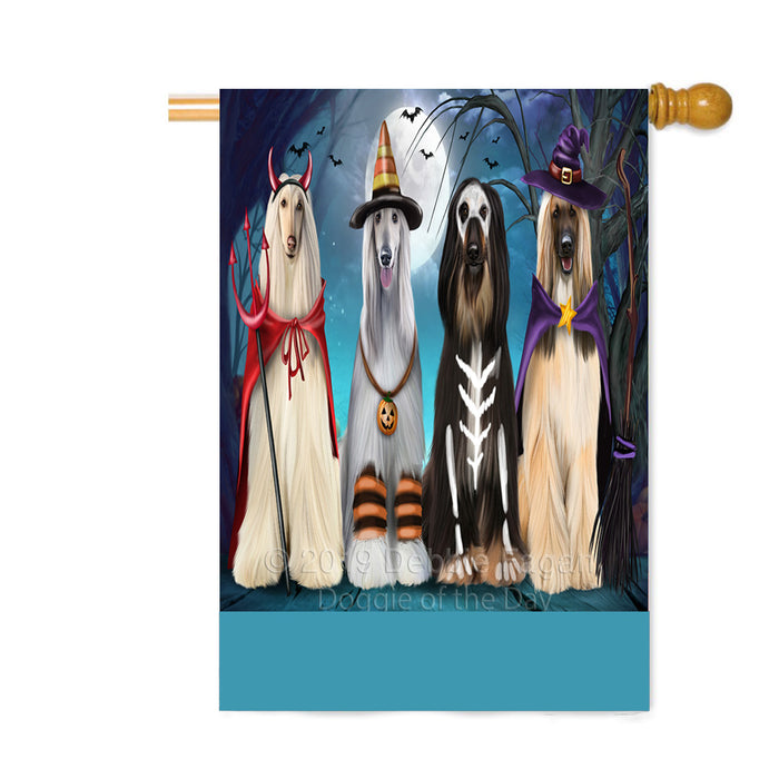 Personalized Happy Halloween Trick or Treat Afghan Hound Dogs Custom House Flag FLG64026