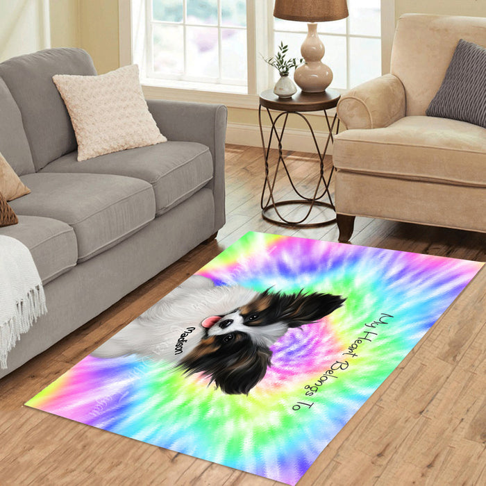 Add Your Custom PERSONALIZED PET Painting Portrait on Tie Dye Area Rug