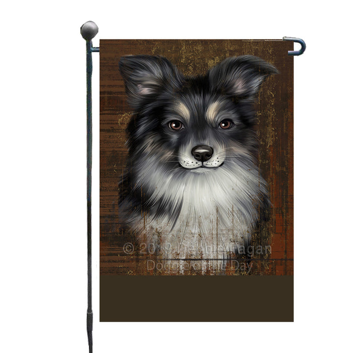 Personalized Rustic Australian Shepherd Dog Custom Garden Flag GFLG63403