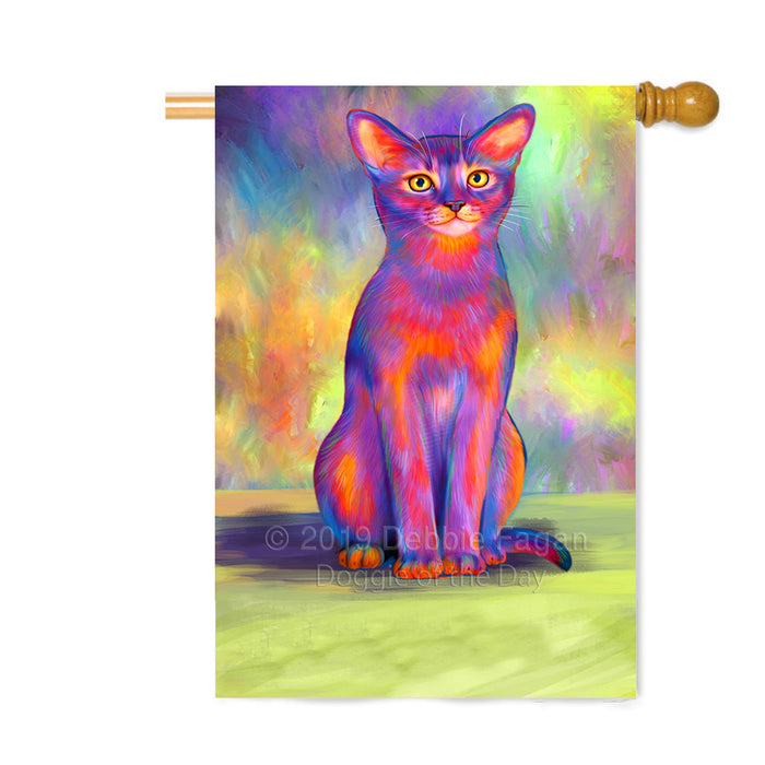 Personalized Paradise Wave Abyssinian Cat Custom House Flag FLG-DOTD-A60048