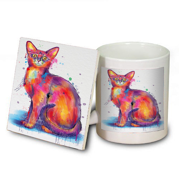 Watercolor Abyssinian Cat Coasters Set of 4 CSTA57645