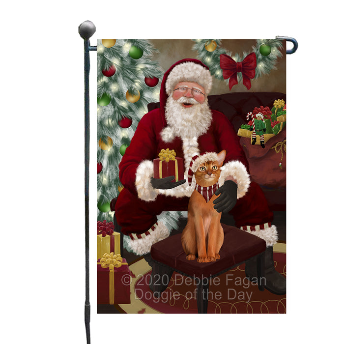 Santa's Christmas Surprise Abyssinian Cat Garden Flag GFLG66703