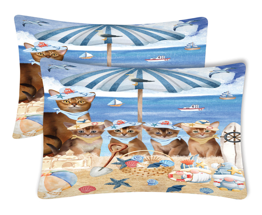 Abyssinian Pillow Case: Explore a Variety of Designs, Custom, Standard Pillowcases Set of 2, Personalized, Halloween Gift for Pet and Cat Lovers