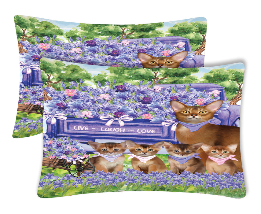 Abyssinian Pillow Case: Explore a Variety of Personalized Designs, Custom, Soft and Cozy Pillowcases Set of 2, Pet & Cat Gifts