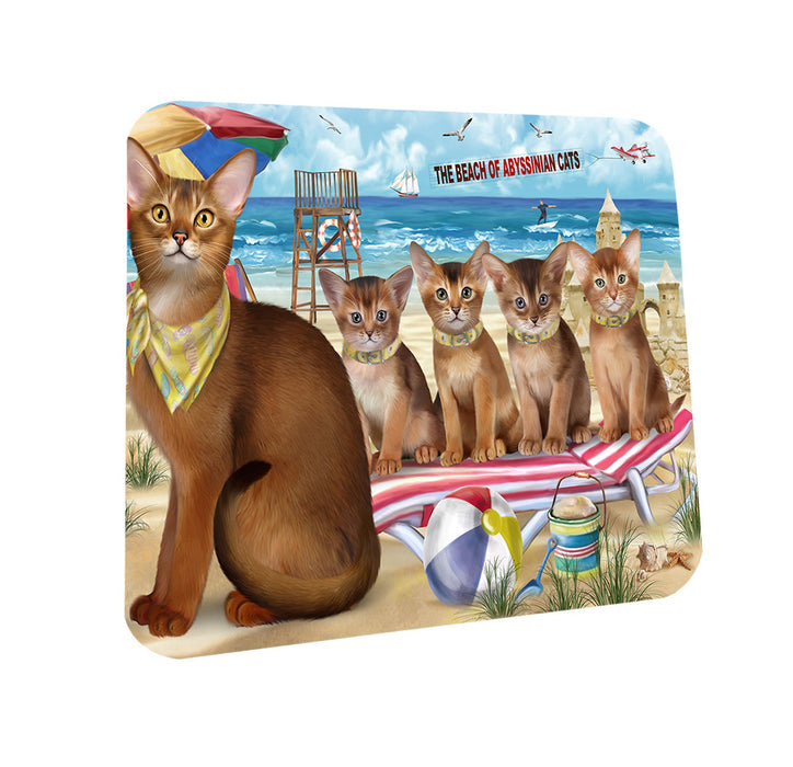 Pet Friendly Beach Abyssinian Cats Coasters Set of 4 CST54113