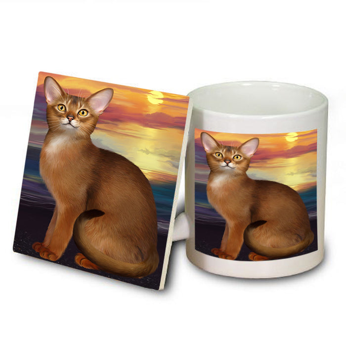 Abyssinian Cat Mug and Coaster Set MUC54601