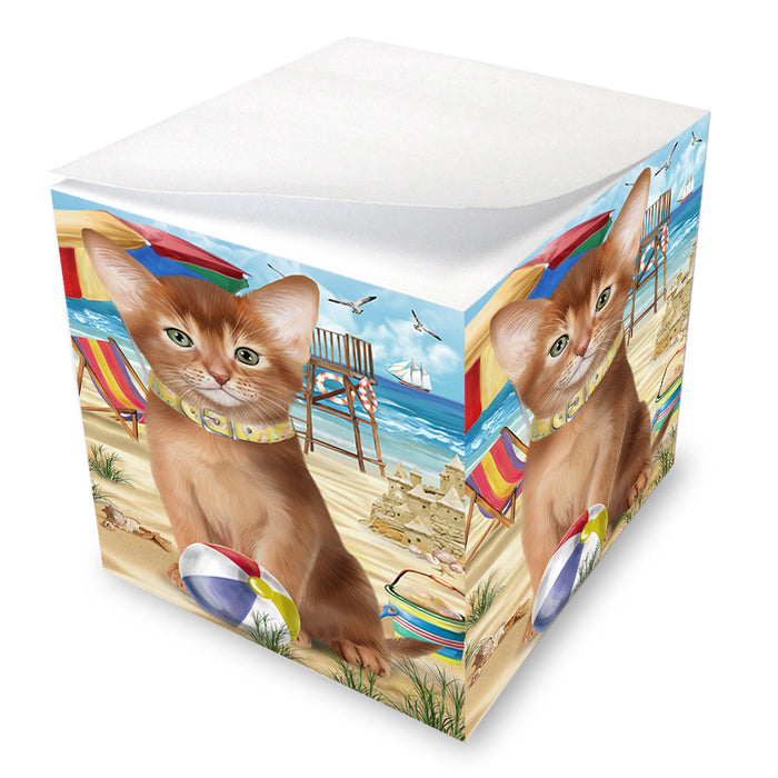 Pet Friendly Beach Abyssinian Cat Note Cube NOC55802