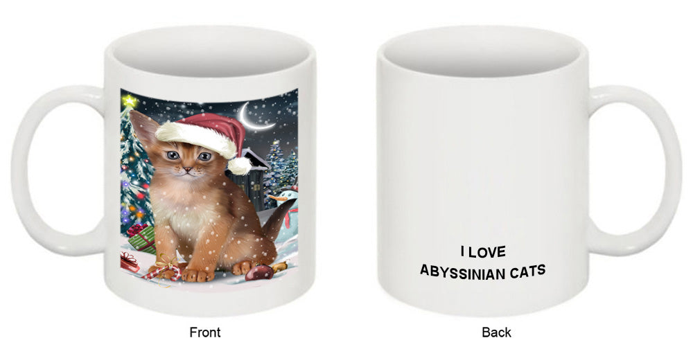 Have a Holly Jolly Christmas Happy Holidays Abyssinian Cat Coffee Mug MUG49632