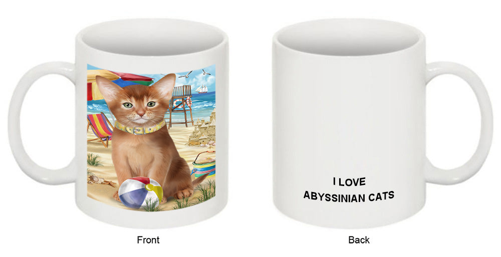 Pet Friendly Beach Abyssinian Cat Coffee Mug MUG49554