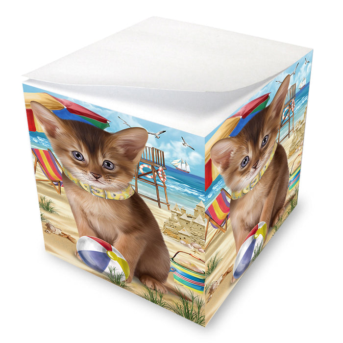 Pet Friendly Beach Abyssinian Cat Note Cube NOC55803