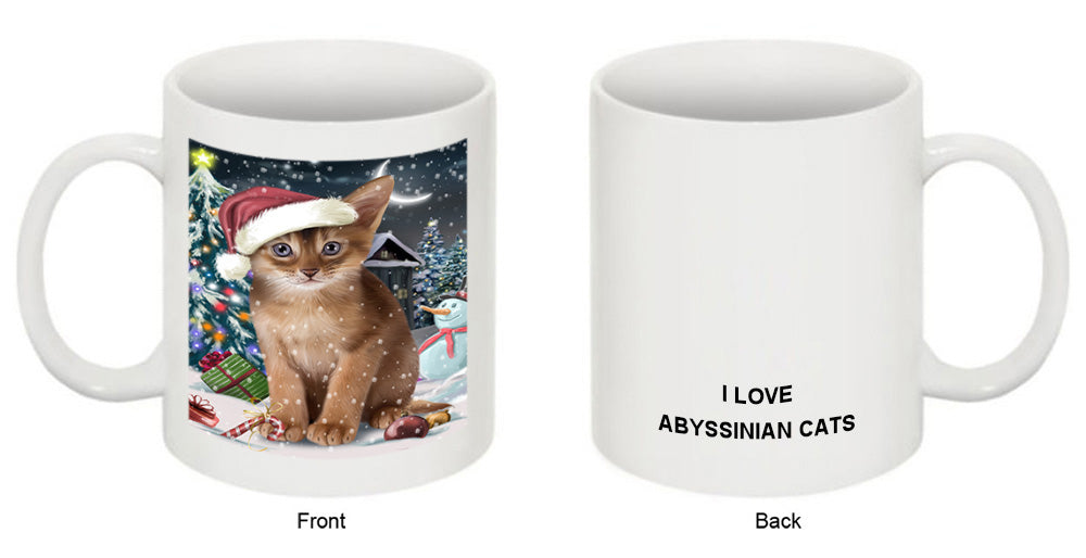 Have a Holly Jolly Christmas Happy Holidays Abyssinian Cat Coffee Mug MUG49633