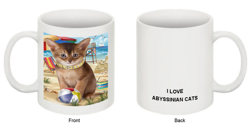 Pet Friendly Beach Abyssinian Cat Coffee Mug MUG49555