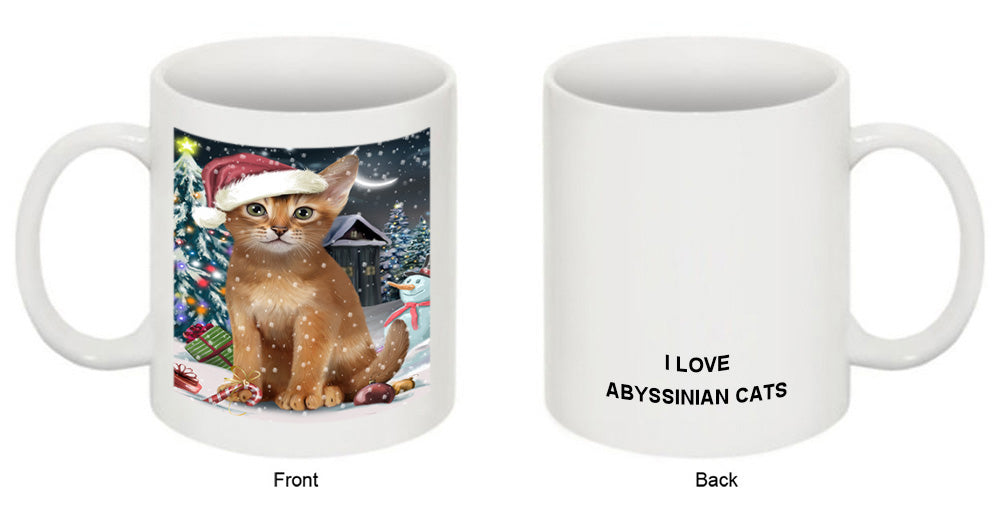 Have a Holly Jolly Christmas Happy Holidays Abyssinian Cat Coffee Mug MUG49634