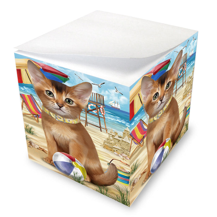 Pet Friendly Beach Abyssinian Cat Note Cube NOC55804