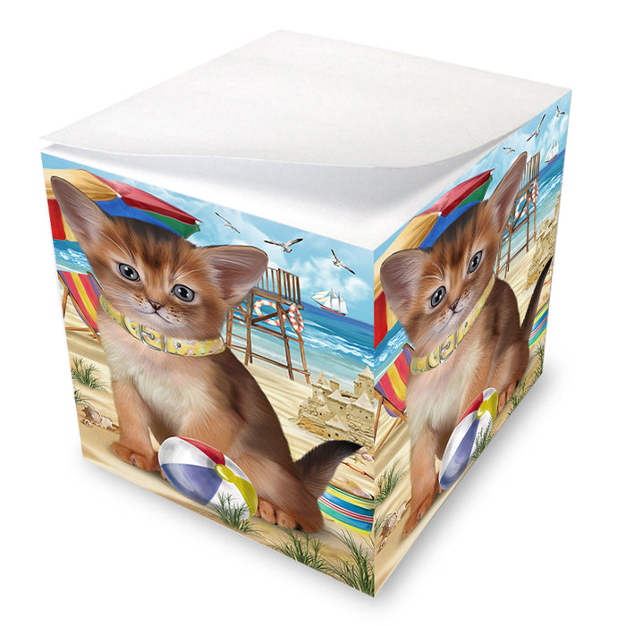 Pet Friendly Beach Abyssinian Cat Note Cube NOC55805