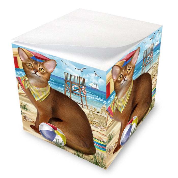 Pet Friendly Beach Abyssinian Cat Note Cube NOC55806