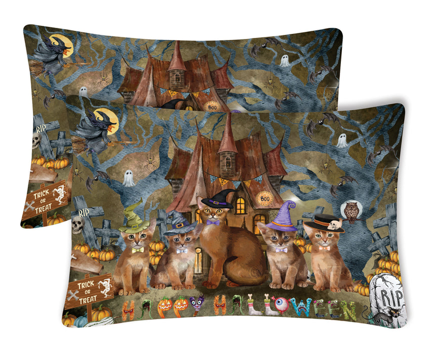 Abyssinian Pillow Case with a Variety of Designs, Custom, Personalized, Super Soft Pillowcases Set of 2, Cat and Pet Lovers Gifts