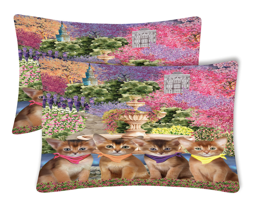 Abyssinian Pillow Case: Explore a Variety of Designs, Custom, Personalized, Soft and Cozy Pillowcases Set of 2, Gift for Cat and Pet Lovers