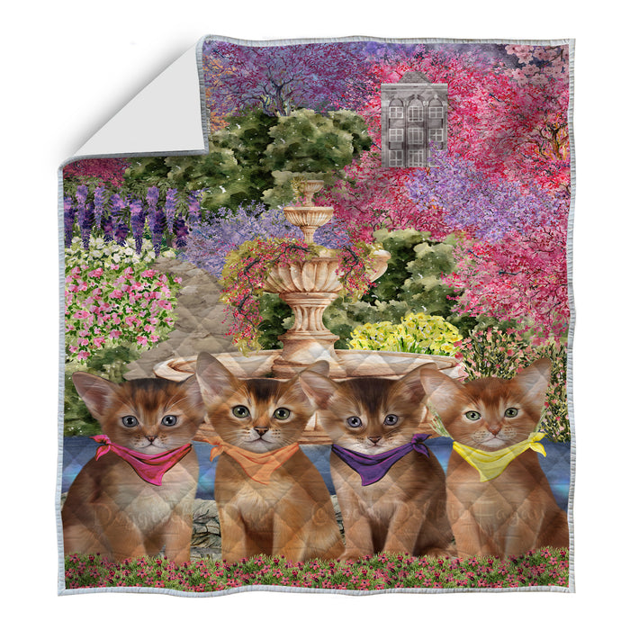Abyssinian Quilt: Explore a Variety of Bedding Designs, Custom, Personalized, Bedspread Coverlet Quilted, Gift for Cat and Pet Lovers