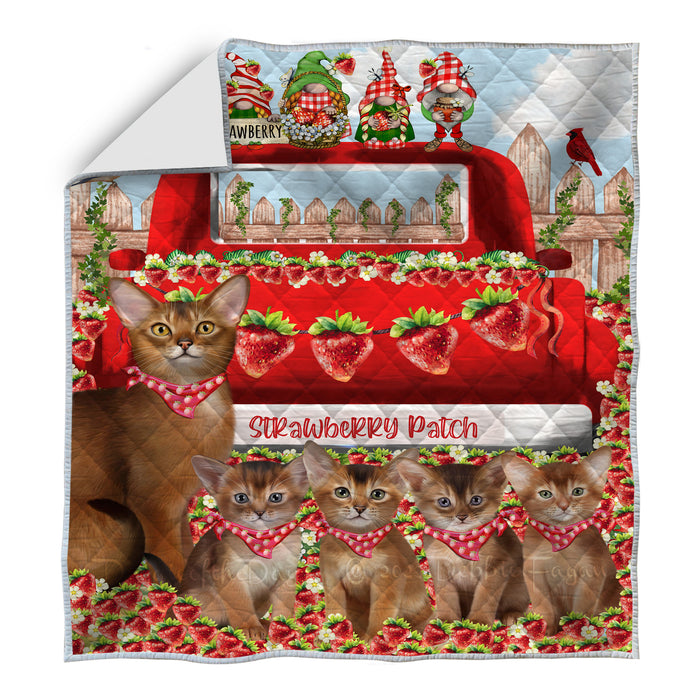 Abyssinian Bed Quilt, Explore a Variety of Designs, Personalized, Custom, Bedding Coverlet Quilted, Pet and Cat Lovers Gift