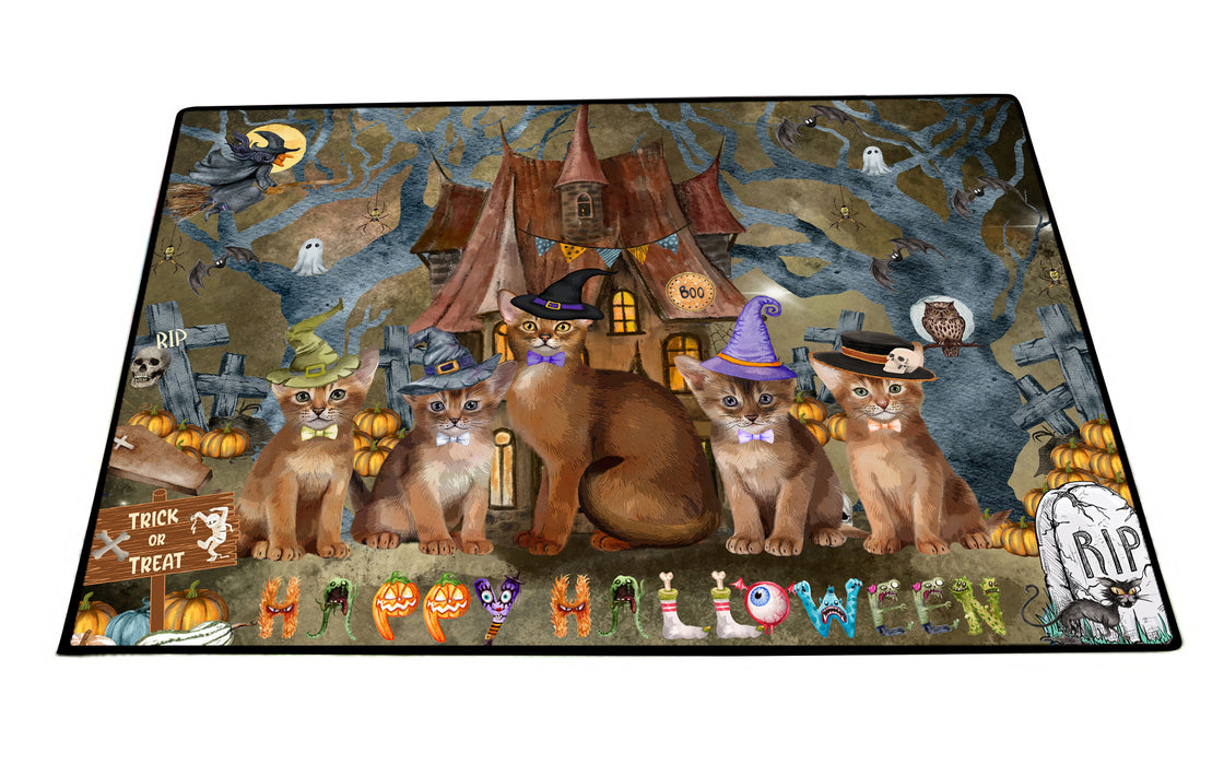 Abyssinian Floor Mat: Explore a Variety of Designs, Anti-Slip Doormat for Indoor and Outdoor Welcome Mats, Personalized, Custom, Pet and Cat Lovers Gift