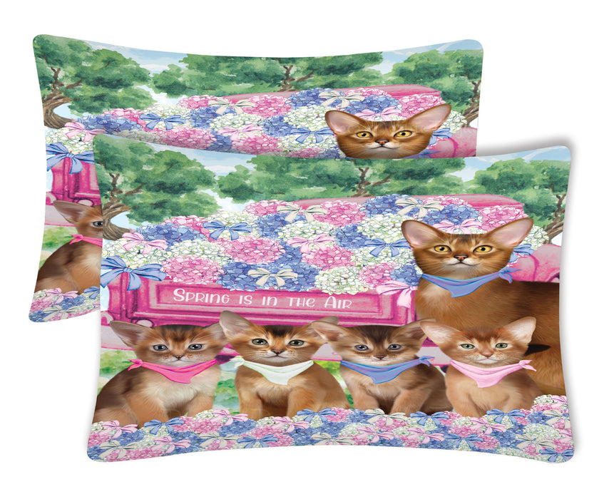 Abyssinian Pillow Case, Soft and Breathable Pillowcases Set of 2, Explore a Variety of Designs, Personalized, Custom, Gift for Cat Lovers