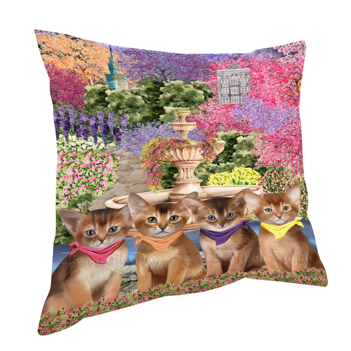 Abyssinian Pillow, Cushion Throw Pillows for Sofa Couch Bed, Explore a Variety of Designs, Custom, Personalized, Cat and Pet Lovers Gift