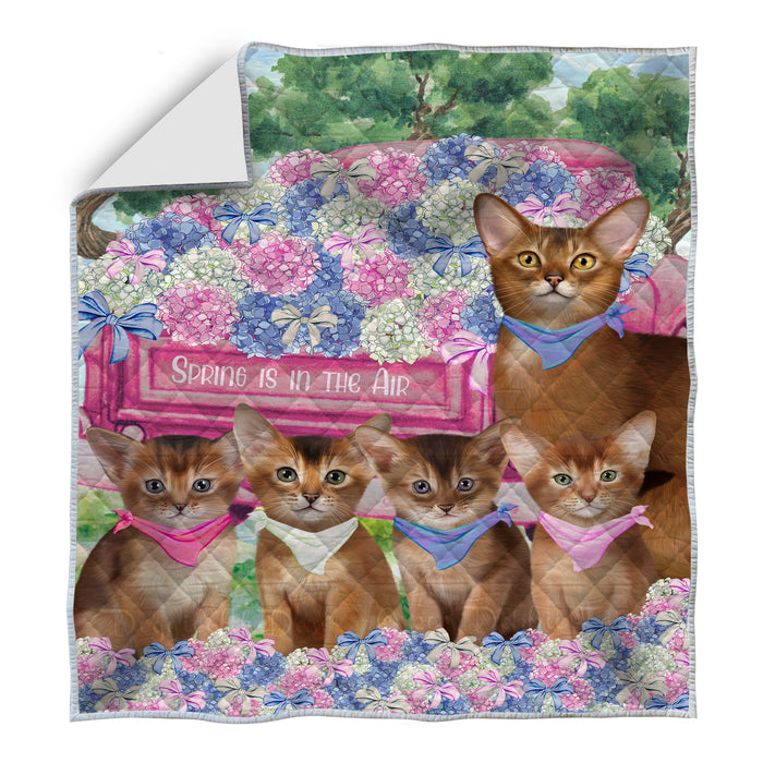 Abyssinian Quilt, Explore a Variety of Bedding Designs, Bedspread Quilted Coverlet, Custom, Personalized, Pet Gift for Cat Lovers