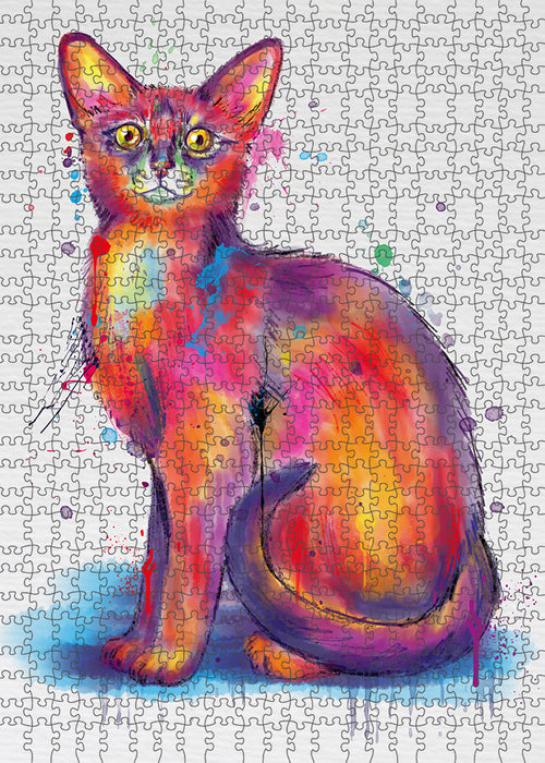 Watercolor Abyssinian Cat Puzzle  PUZL97328