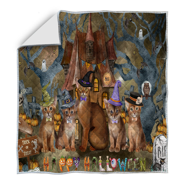 Abyssinian Quilt: Explore a Variety of Custom Designs, Personalized, Bedding Coverlet Quilted, Gift for Cat and Pet Lovers