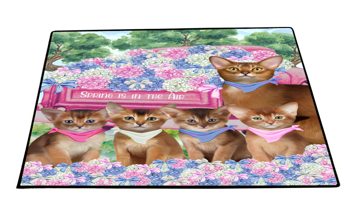 Abyssinian Floor Mat and Door Mats, Explore a Variety of Designs, Personalized, Anti-Slip Welcome Mat for Outdoor and Indoor, Custom Gift for Cat Lovers