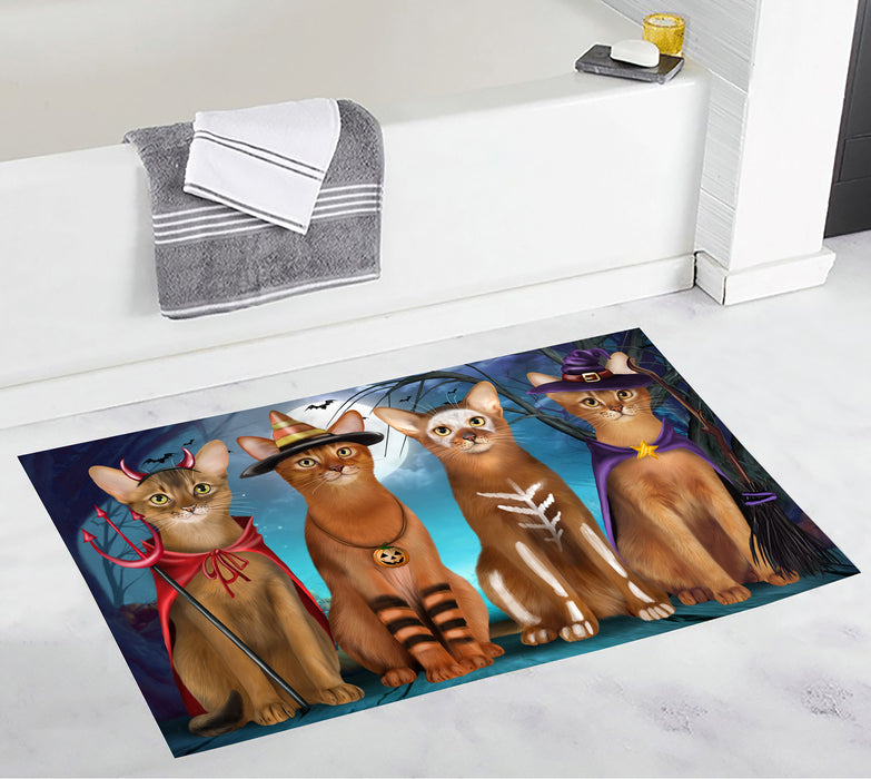 Halloween Trick or Teat Abyssian Cats Bath Mat