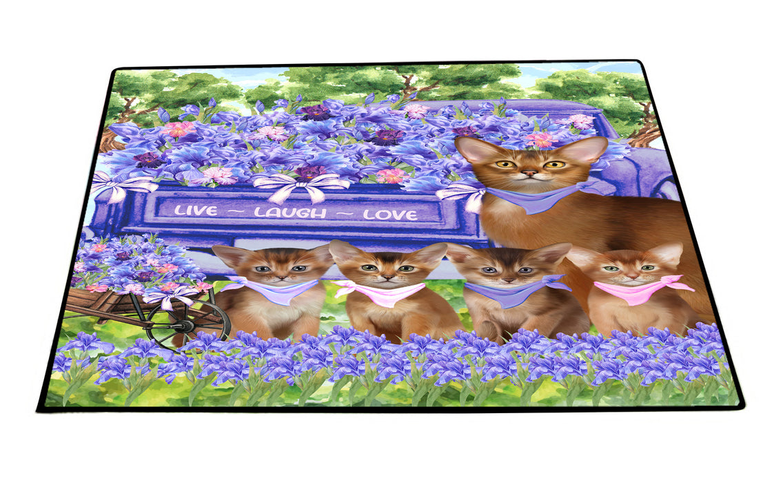 Abyssinian Floor Mat: Explore a Variety of Designs, Anti-Slip Doormat for Indoor and Outdoor Welcome Mats, Personalized, Custom, Pet and Cat Lovers Gift