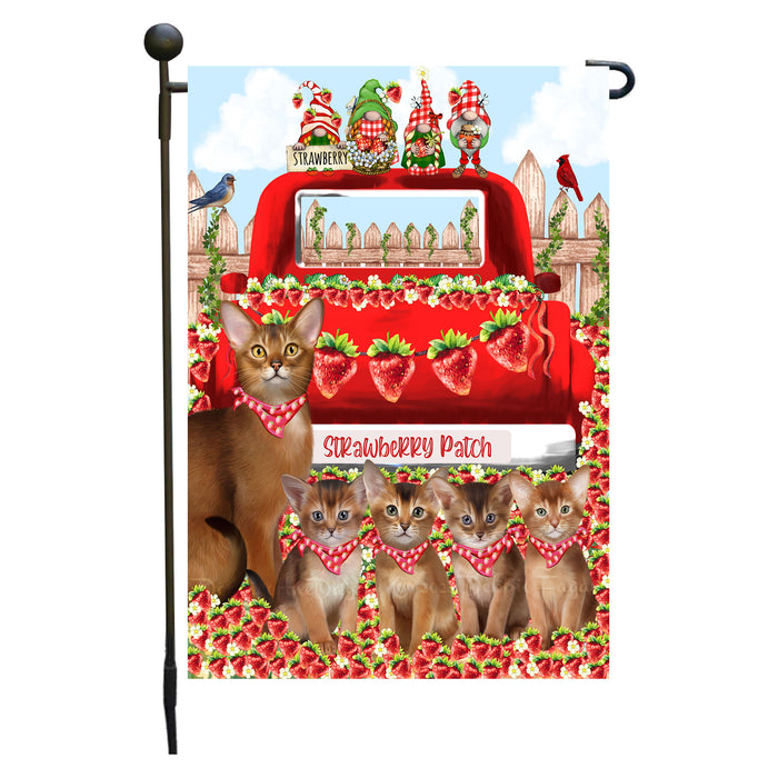 Abyssinian Cats Garden Flag: Explore a Variety of Custom Designs, Double-Sided, Personalized, Weather Resistant, Garden Outside Yard Decor, Cat Gift for Pet Lovers