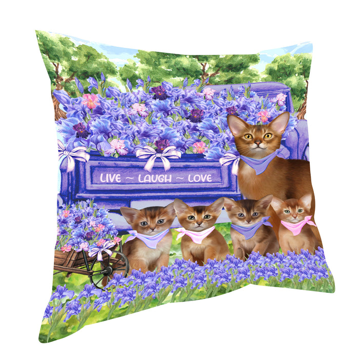 Abyssinian Pillow: Explore a Variety of Designs, Custom, Personalized, Throw Pillows Cushion for Sofa Couch Bed, Gift for Cat and Pet Lovers