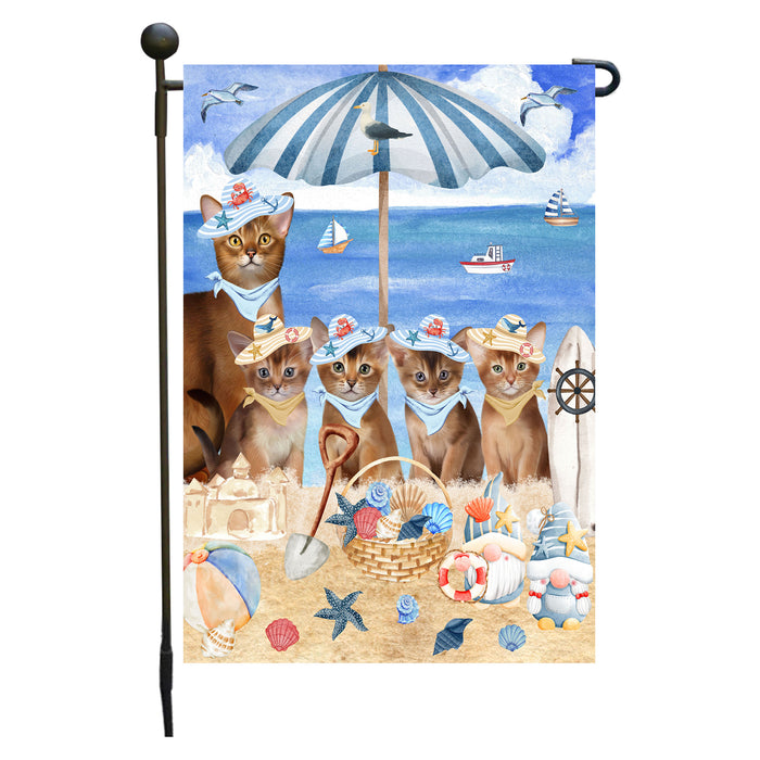 Abyssinian Cats Garden Flag, Double-Sided Outdoor Yard Garden Decoration, Explore a Variety of Designs, Custom, Weather Resistant, Personalized, Flags for Cat and Pet Lovers