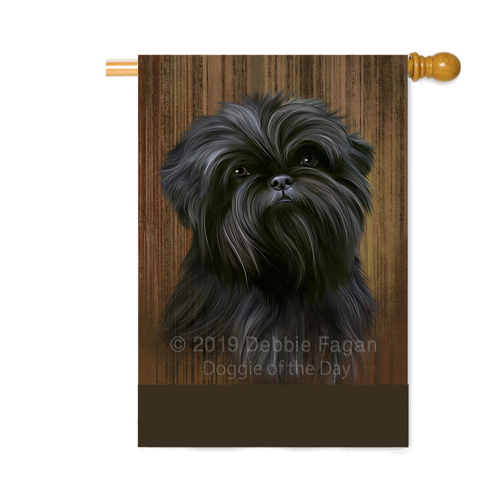 Personalized Rustic Affenpinscher Dog Custom House Flag FLG64442