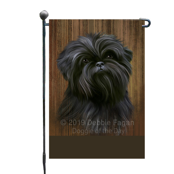Personalized Rustic Affenpinscher Dog Custom Garden Flag GFLG63365