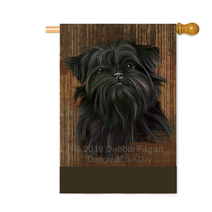 Personalized Rustic Affenpinscher Dog Custom House Flag FLG64443