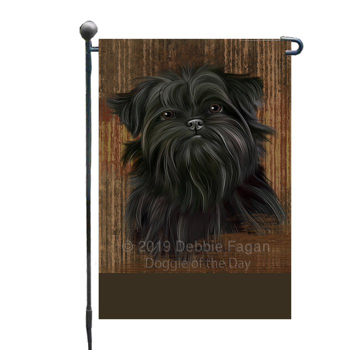 Personalized Rustic Affenpinscher Dog Custom Garden Flag GFLG63366