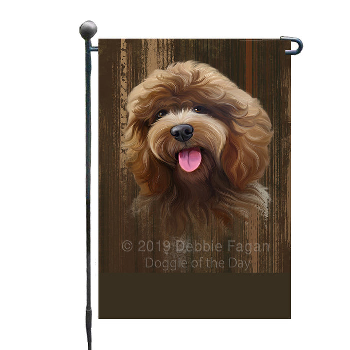 Personalized Rustic Cockapoo Dog Custom Garden Flag GFLG63368