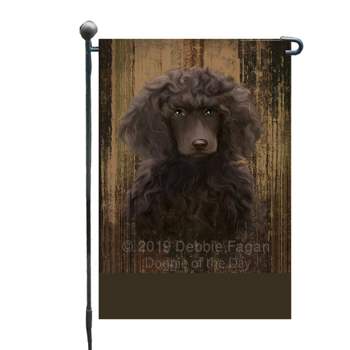 Personalized Rustic Poodle Dog Custom Garden Flag GFLG63374