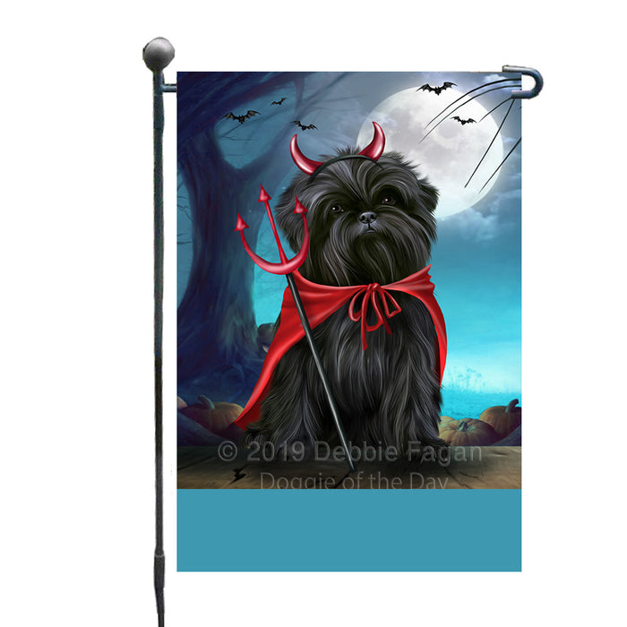 Personalized Happy Halloween Trick or Treat Affenpinscher Dog Devil Custom Garden Flag GFLG64444