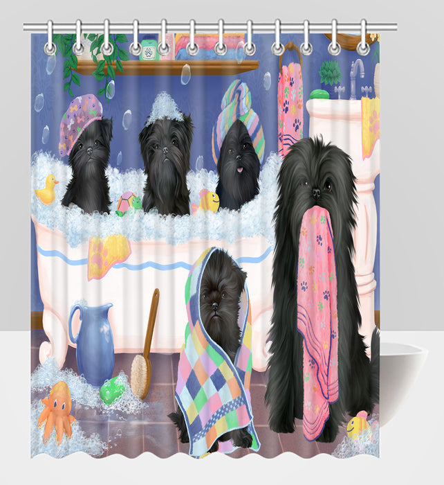 Rub A Dub Dogs In A Tub Affenpinscher Dogs Shower Curtain