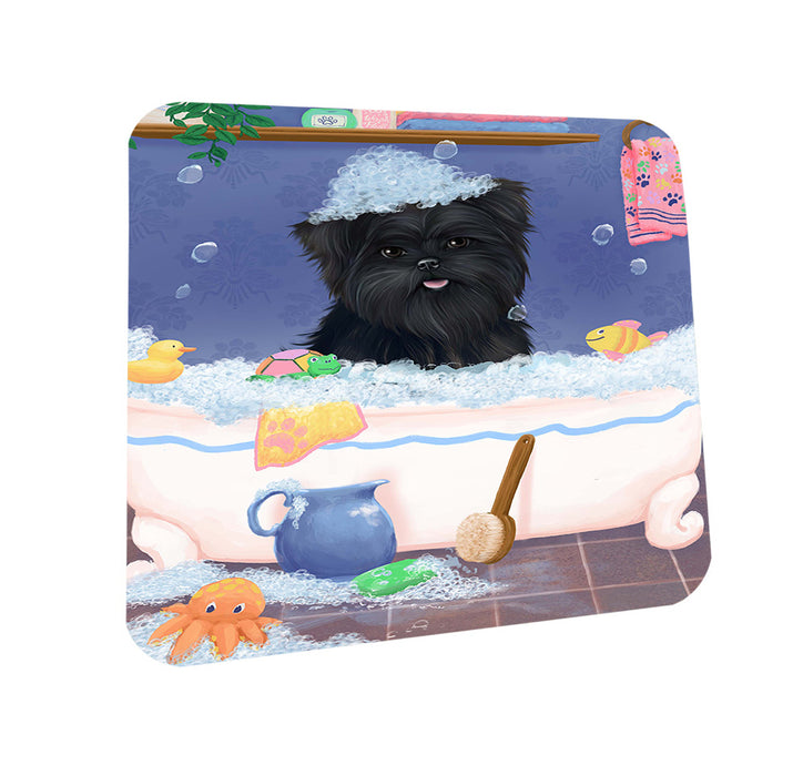 Rub A Dub Dog In A Tub Affenpinscher Dog Coasters Set of 4 CST57235
